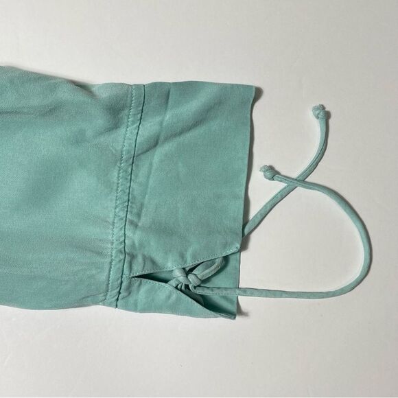 By JJ 100% Tencell Cyan 3/4 Roll Tab Sleeve Button Up Shirt Women's Size Medium - Picture 3 of 16
